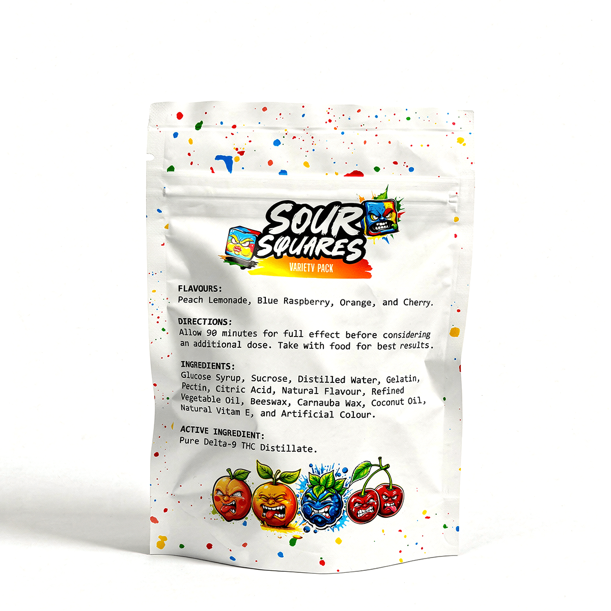 Sour Squares – Sour Variety Gummies – 1000mg