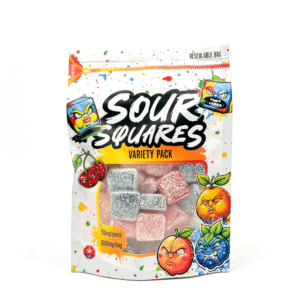 Sour Squares – Sour Variety Gummies – 1000mg